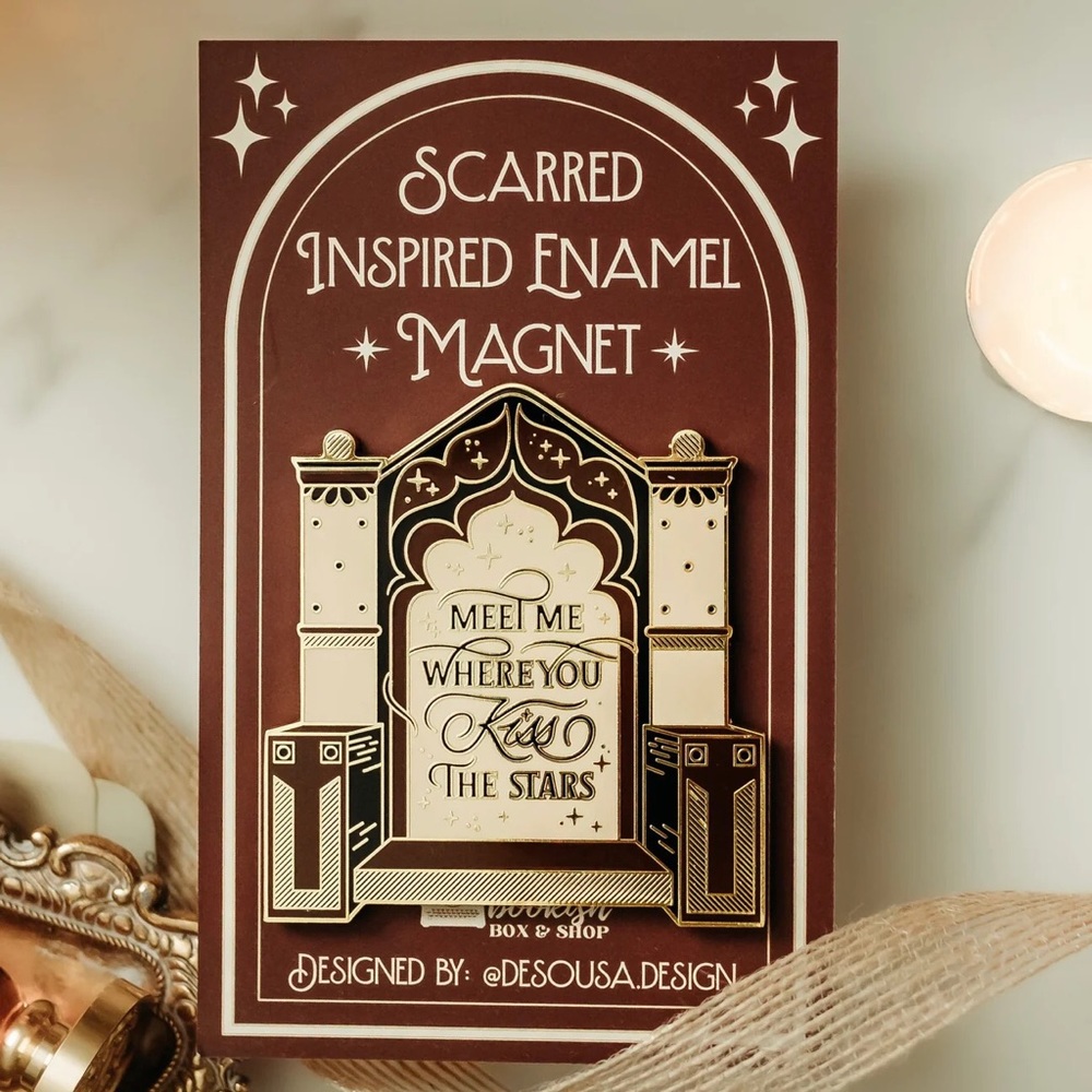 The Bookish Box Scarred Inspired Enamel Magnet